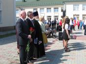 Открытие мемориальной доски в честь героев Советского Союза.